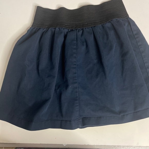 Max Azria Miley Cyrus Girls Skirt M 7/8 Mini Full Pull On Skaters Navy Black - Picture 3 of 7
